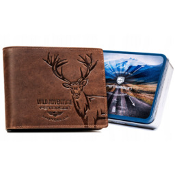 Portfel skórzany Peterson PTN N992-BE-DEER brązowy