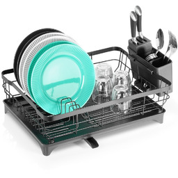 Suszarka na naczynia metalowa czarna 48x32,5x18,5 cm