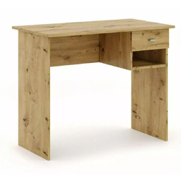 Biurko B-011 z szufladą i półką dąb artisan,