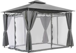 Pawilon ogrodowy Ibiza 3x3m antracytowy z moskitierą Garden