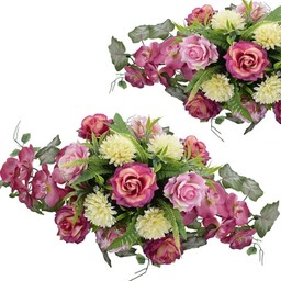 KOMPOZYCJA KWIATOWA RÓŻA CHRYZANTEMA STORCZYK ORCHIDEA SZTUCZNE KWIATY