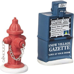 Department 56 Hydrant przeciwpożarowy i pudełko na gazety,