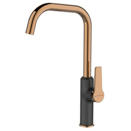 BATERIA ZLEWOZMYWAKOWA 37,9 cm STOJĄCA , Czarny/różowe złoto
