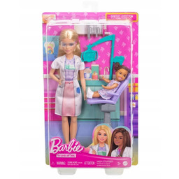Mattel Lalka Barbie Lekarz Dentystka z pacjentem