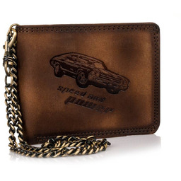 Portfel męski z łańcuszkiem N992C-VIN brązowy