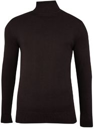 Golf Ciemny Brązowy, Elegancki Męski Ciemny Czekoladowy, 100%