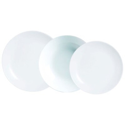 AMBITION Serwis obiadowy szklany Valencia 6 osób (18