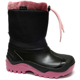 Dziewczęce śniegowce czarno-różowe Muflon r.25/26