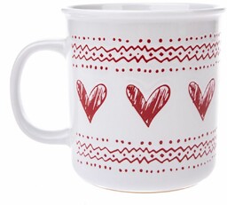 Świąteczny kubek ceramiczny Christmas heart I biały, 710