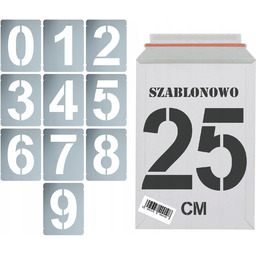 Szablony malarskie wielorazowe Cyfry 25cm zestaw Do Malowania