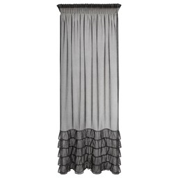 Eurofirany Firana 140x250 Carli czarna z falbanami gotowa
