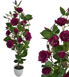 KOMPOZYCJA W DONICY RÓŻA 80 CM SZTUCZNE KWIATY