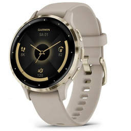 Garmin Venu 3S 41mm Amoled zegarek sportowy beżowy