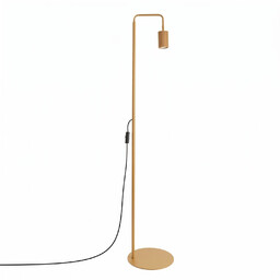 Lampa podłogowa aluminiowa złota wysoka 118cm z serii