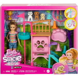 Barbie Plac zabaw piesków lalka Stacie zestaw HRM10