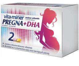 Vita-miner Pregna + DHA, 30 tabletek + 30