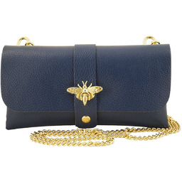 Torebka kopertówka na łańcuszku - Granatowa jasna