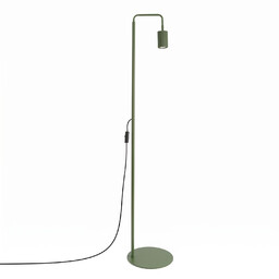 Lampa podłogowa aluminiowa zielona oliwka 160cm KARBON 1