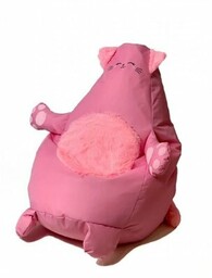 GO GIFT Pufa worek Kotek Różowy XL 130