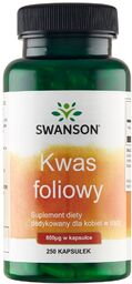 Swanson Folic Acid, kwas foliowy 800 g, 250