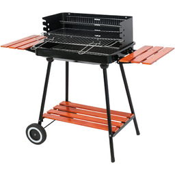Lund GRILL WĘGLOWY Z PÓŁKAMI, RUSZT 53X33CM