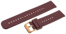 Pasek uniwersalny 18 mm silikonowy fioletowy, zapinka różowozłota