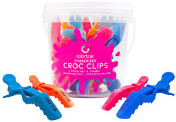 Colortrak Rubberized Croc Clips, klipsy do włosów, 12