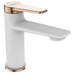 BATERIA UMYWALKOWA 15,5 cm , Biały/różowe złoto