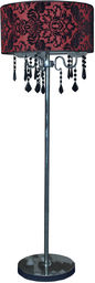 Candellux ASTOR 53-80465 lampa podłogowa abażur tkanina czerwony
