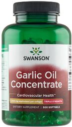 Swanson Garlic Oil Concentrate, olej czosnkowy, 500 kapsułek