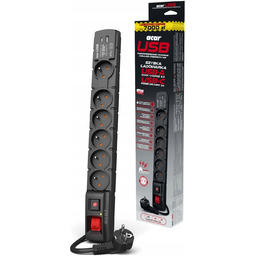 Listwa przeciwprzepięciowa Acar Usb W2438 z szybką ładowarką