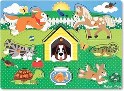 Melissa & Doug  drewniana układanka z uchwytami: