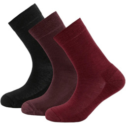 Skarpetki DEVOLD Daily Medium Women Socks 3-Pack beetroot
