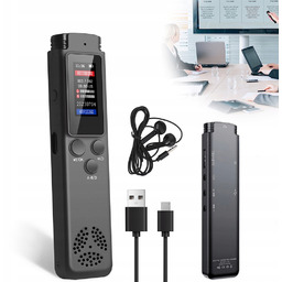 Dyktafon Cyfrowy Profesjonalny 64GB Z Odtwarzaczem MP3