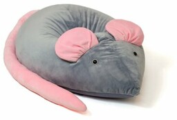 GO GIFT Pufa worek Mysz Szaro-różowy L 110