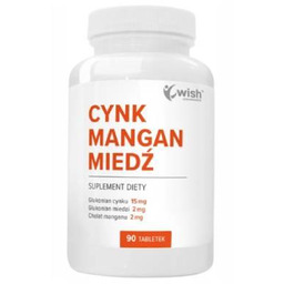 Wish Pharmaceutical Cynk mangan miedź, 90 tabl.