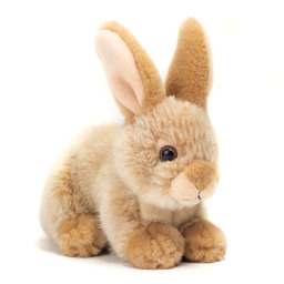 Maskotka Beżowy Królik siedzący 18 cm Teddy Hermann