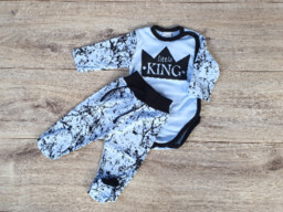 Gamex Zestaw body + półśpioch niebieski Little King