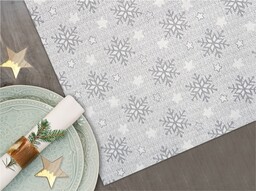 Greno Obrus bieżnik 50x100 Noel szary świąteczny gwiazdki