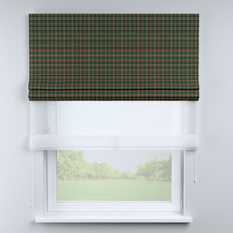 Roleta rzymska dzień noc Duo, zielono-czerwona kratka, Quadro