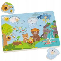 Viga Puzzle Dźwiękowe Odkrywamy Naturę Viga Toys