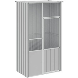 Vidaxl Woliera, Szara, 115X78X200 cm, Galwanizowana Stal