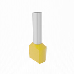 10szt. 2x6/14mm Końcówka tulejkowa izolowana podw. żółta TE6014