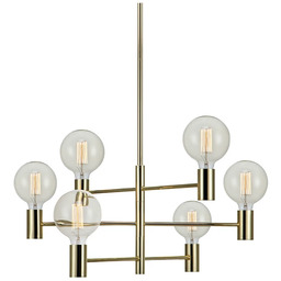 Markslöjd - Capital 6 Lampa Wisząca Mosiądz