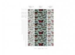 Wallcolors Tapeta Butterflies Turquoise
