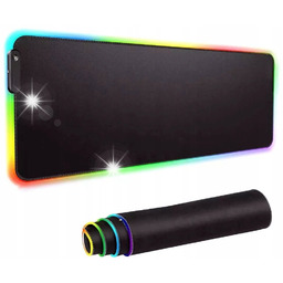 DUŻA GAMINGOWA PODKŁADKA POD MYSZKĘ RGB XXL PODŚWIETLANA