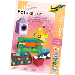 folia 607 blok z kolorowym kartonikiem fotograficznym, DIN