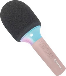 KIDYWOLF - Mikrofon Bluetooth mit Licht rosa