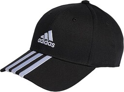 adidas Uniseks 3-Stripes Cotton Twill Baseball Cap, Black/White,
