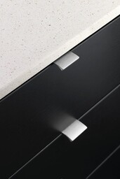 Uchwyt meblowy krawędziowy Edge Straight 40 Aluminiowy Srebrny